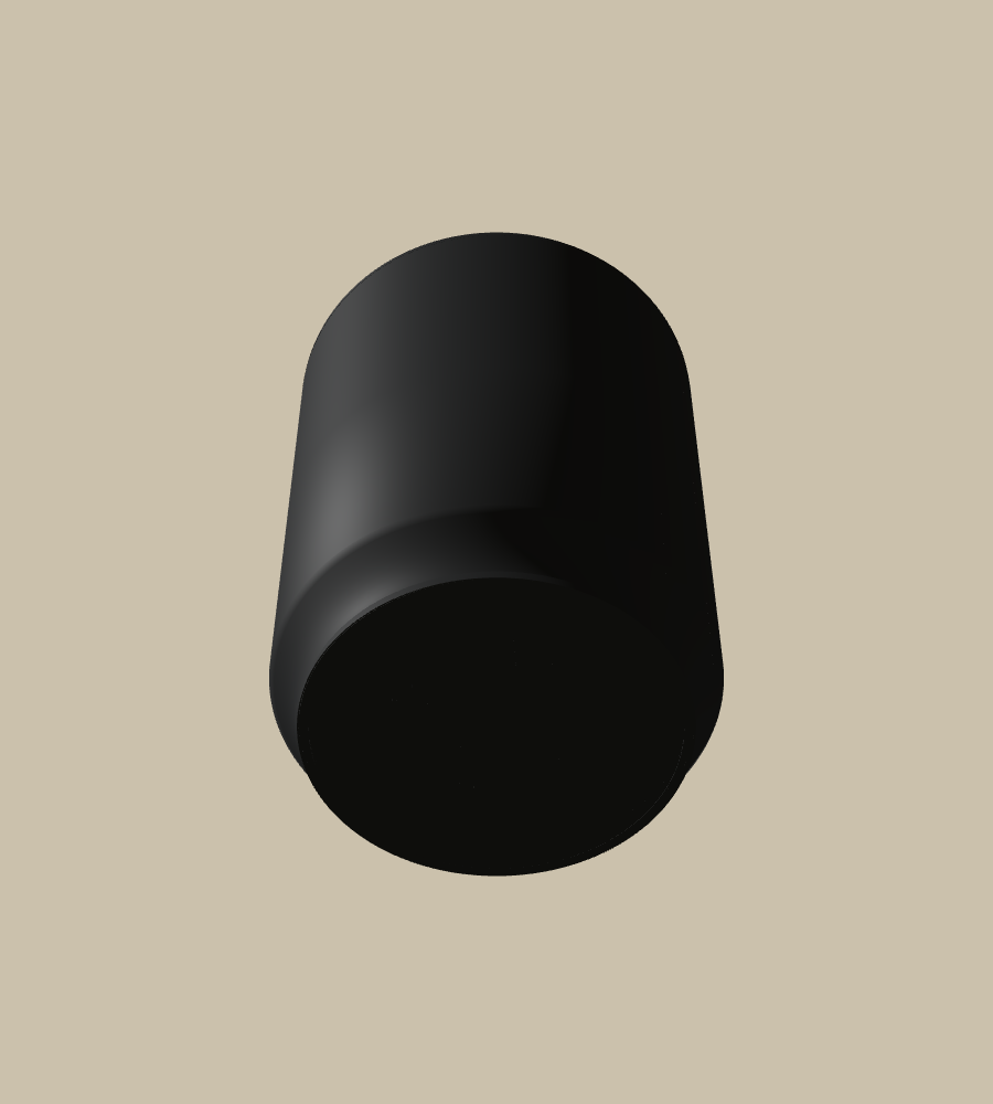 Bare Dish in Black, from below