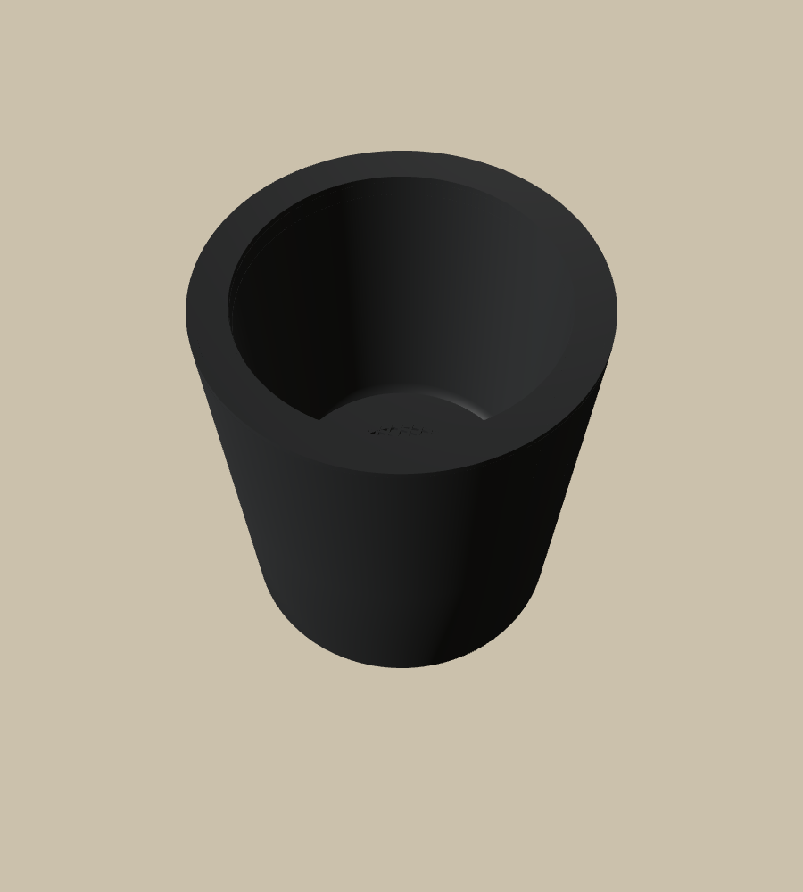 Bare Dish in Black, from above