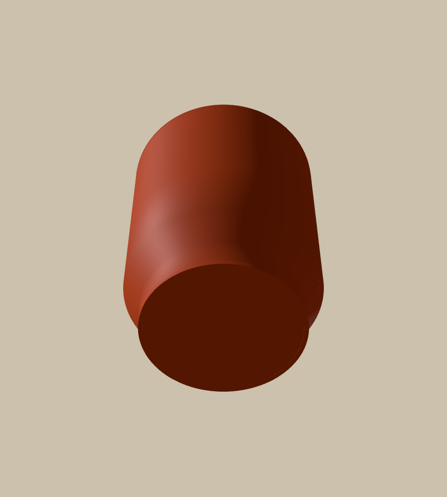 Bare Plinth in Brown, from below