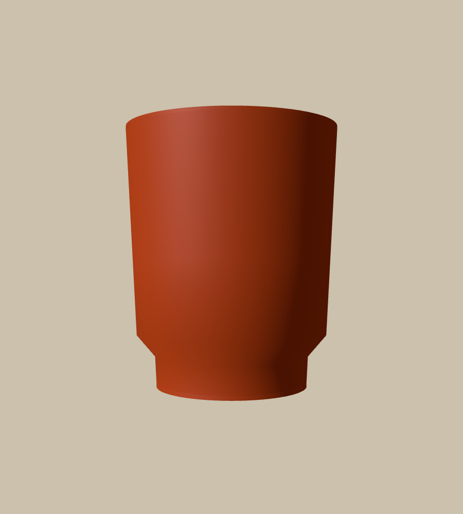 Bare Plinth in Brown, straight on