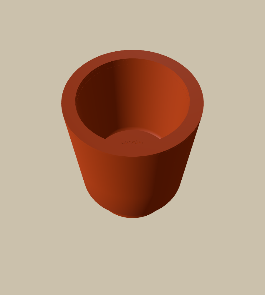 Bare Plinth in Brown, from above