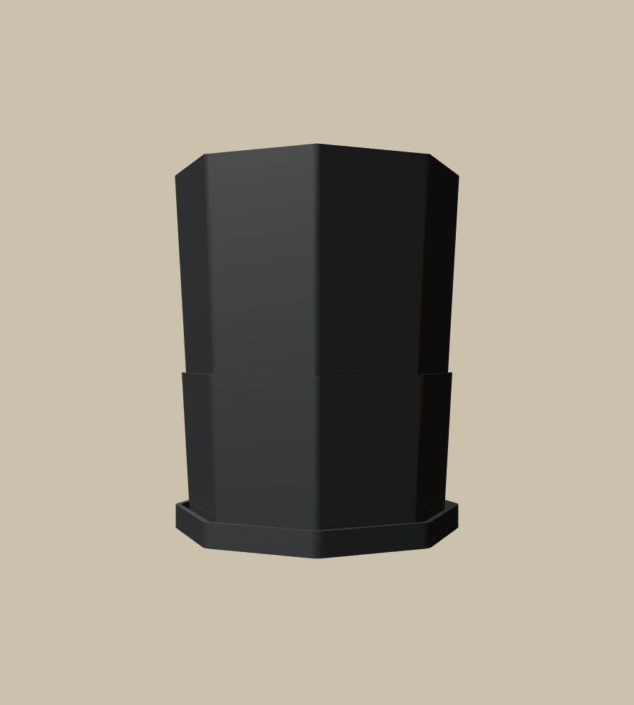 Basalt Eight in Black, straight on