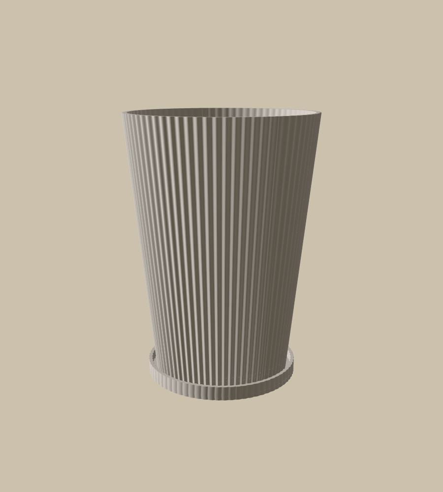 Column Pot 140, empty, three-quarter view against a plain ground