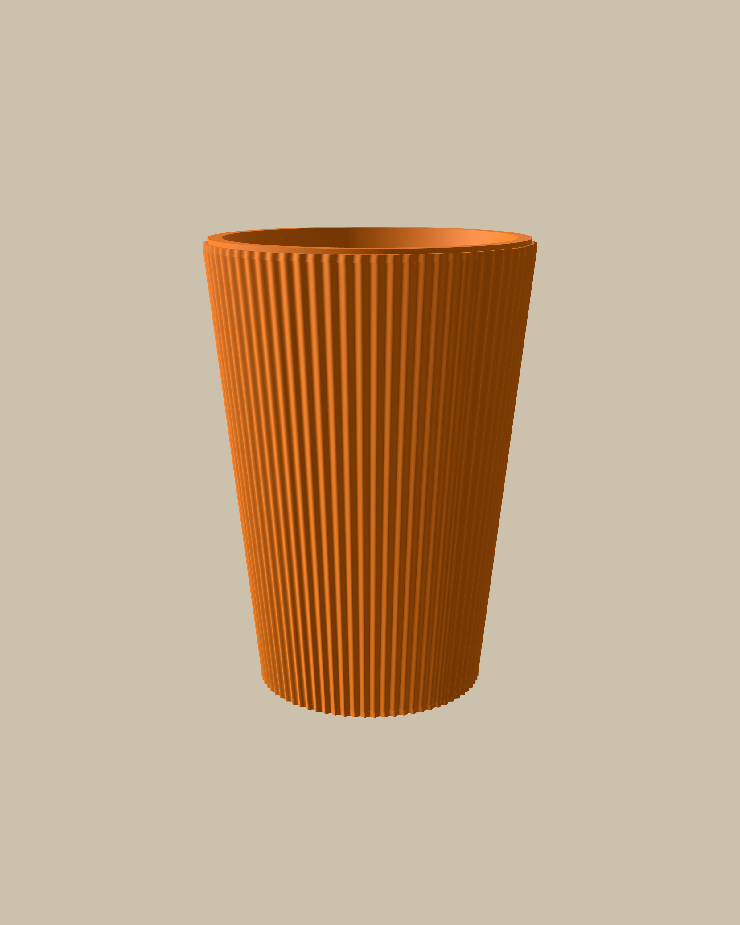 Column Pot 140, empty, three-quarter view against a plain ground