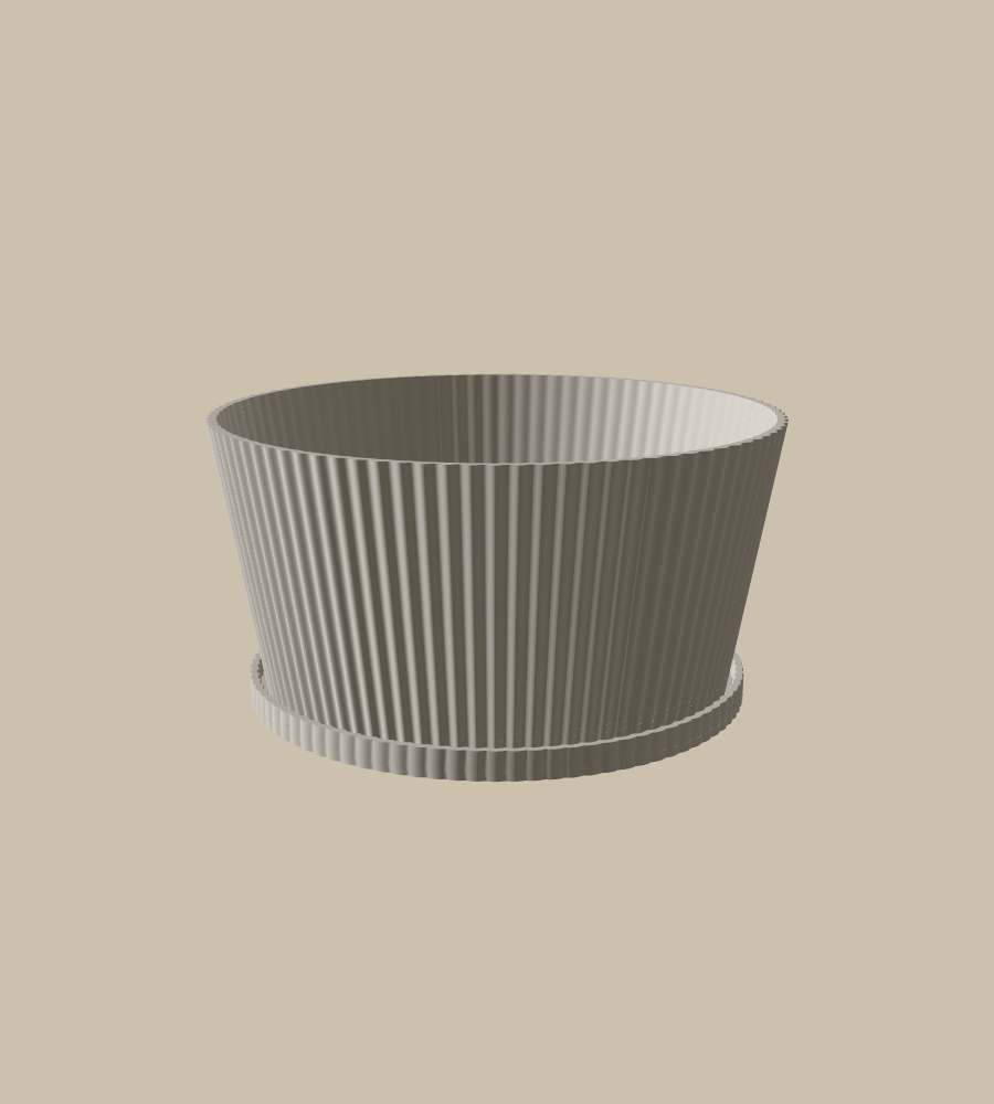 Pan Pot 200, empty, three-quarter view against a plain ground