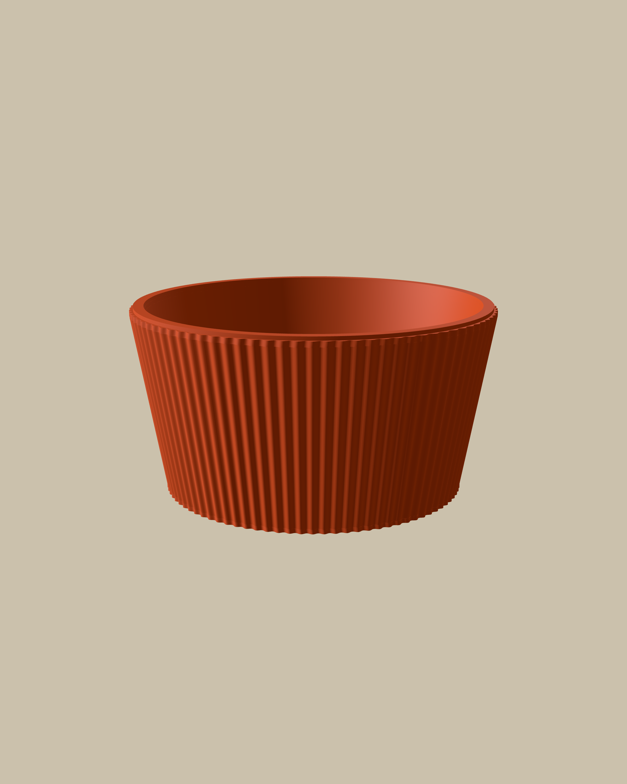 Pan Pot 200, empty, three-quarter view against a plain ground