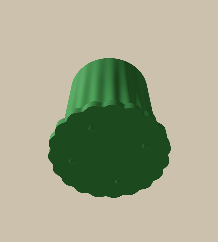 Colonnade Cuff in Green, from below