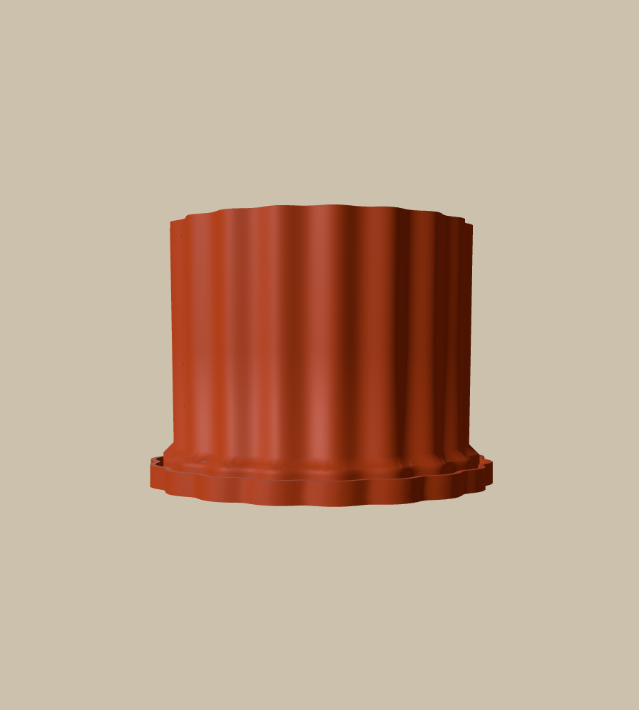 Colonnade Drum in Brown, straight on