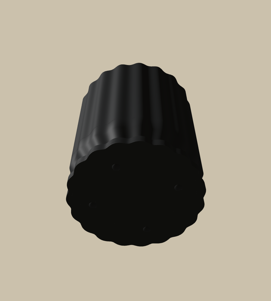 Colonnade Footing in Black, from below