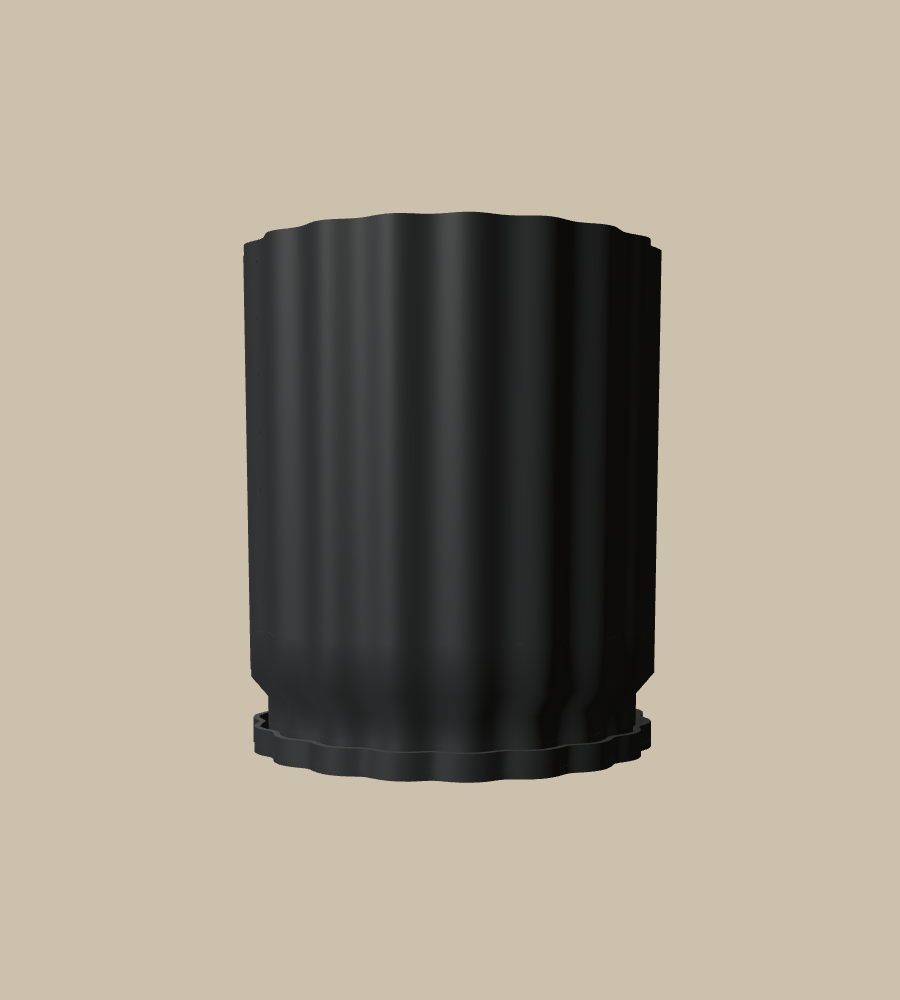Colonnade Footing in Black, straight on