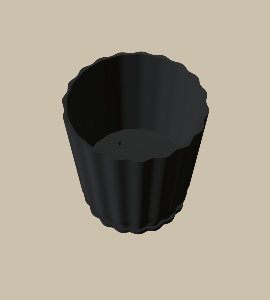 Colonnade Footing in Black, from above