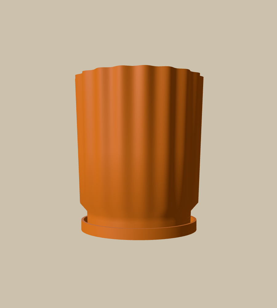 Colonnade Rise in Orange, straight on
