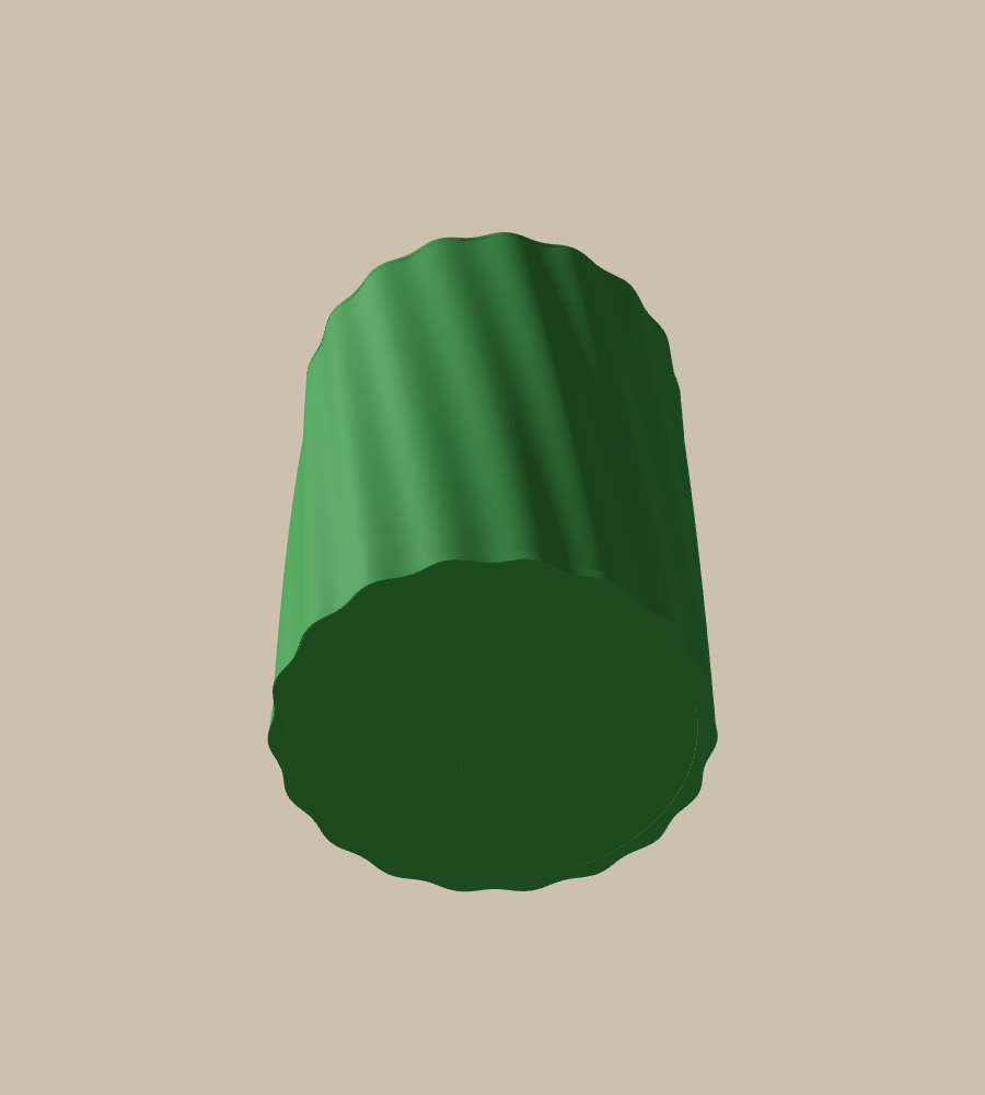 Corduroy Twist in Green, from below