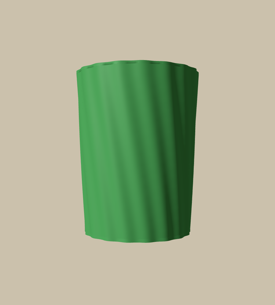 Corduroy Twist in Green, straight on