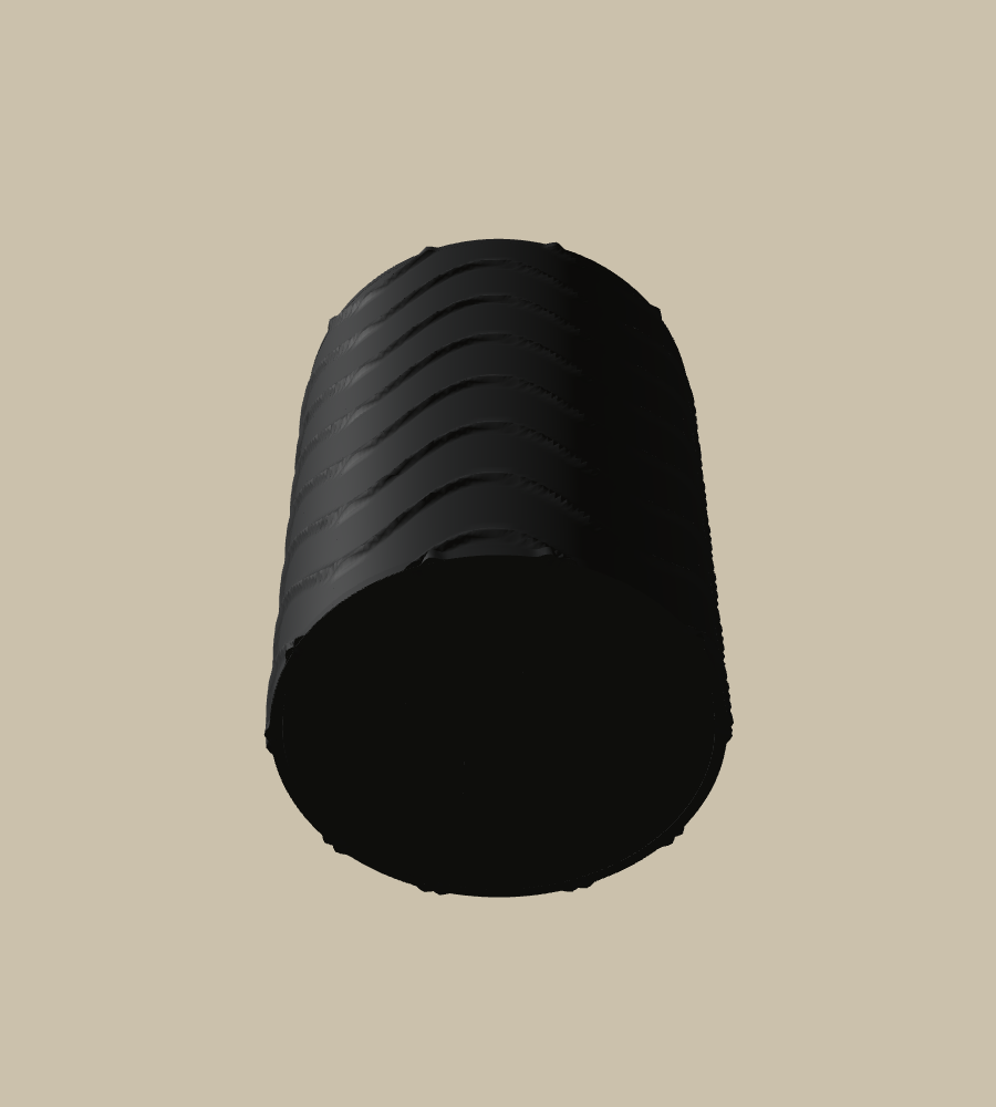 Deco Fan in Black, from below