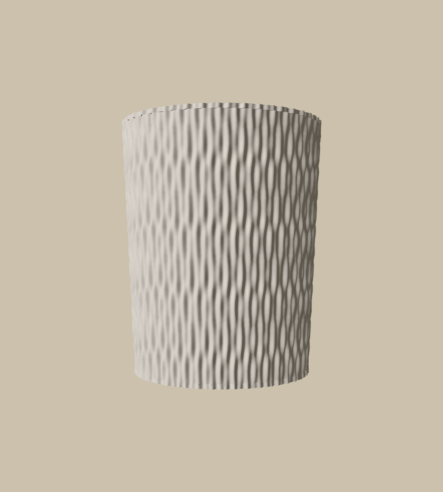Deco Wave in White, straight on