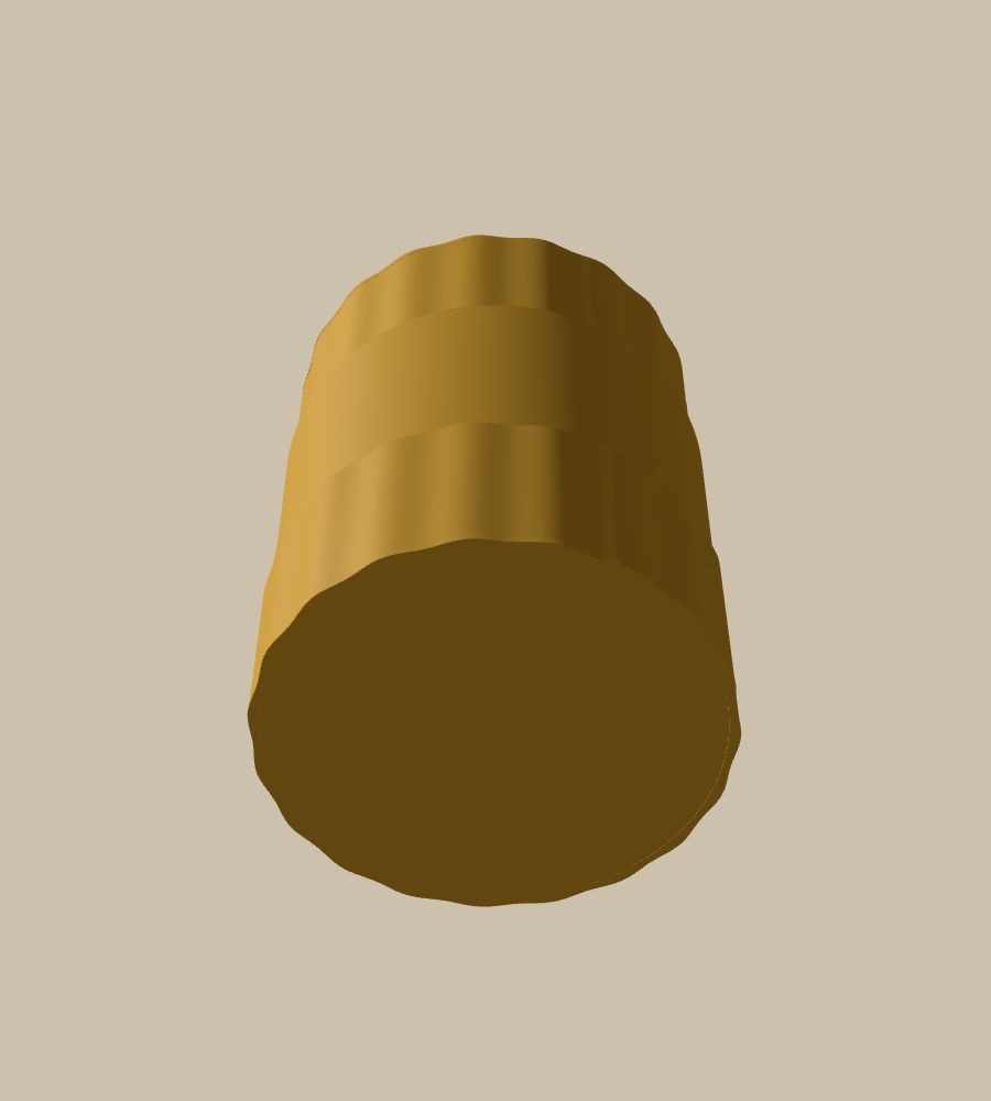 Ember Ring in Gold, from below