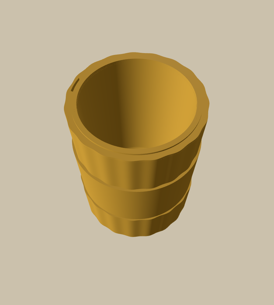 Ember Ring in Gold, from above