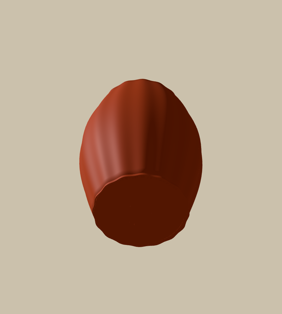 Harvest Gourd in Brown, from below