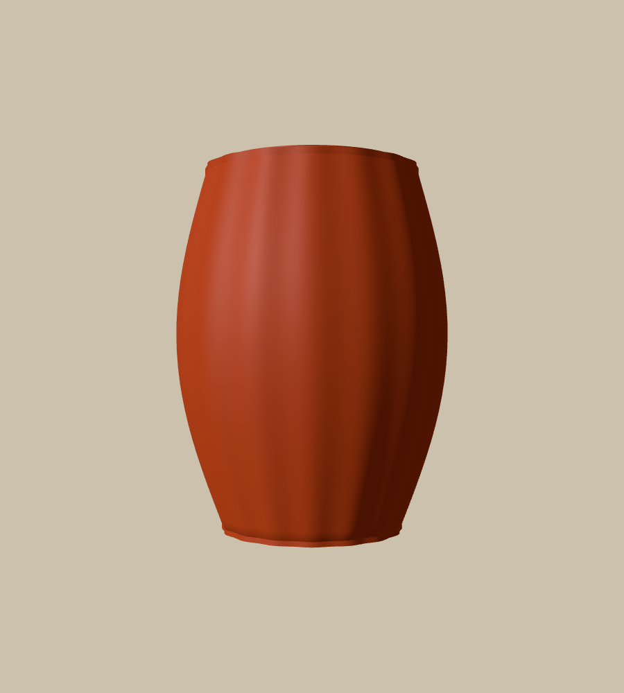 Harvest Gourd in Brown, straight on