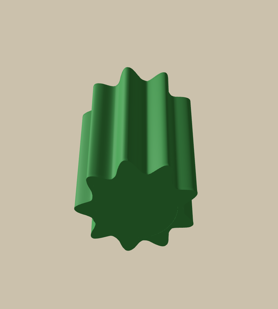 Hollow Star in Green, from below