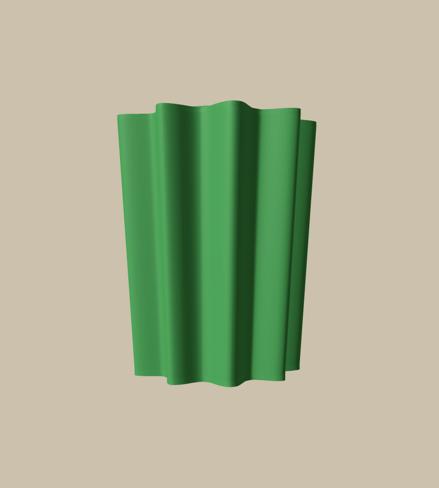 Hollow Star in Green, straight on
