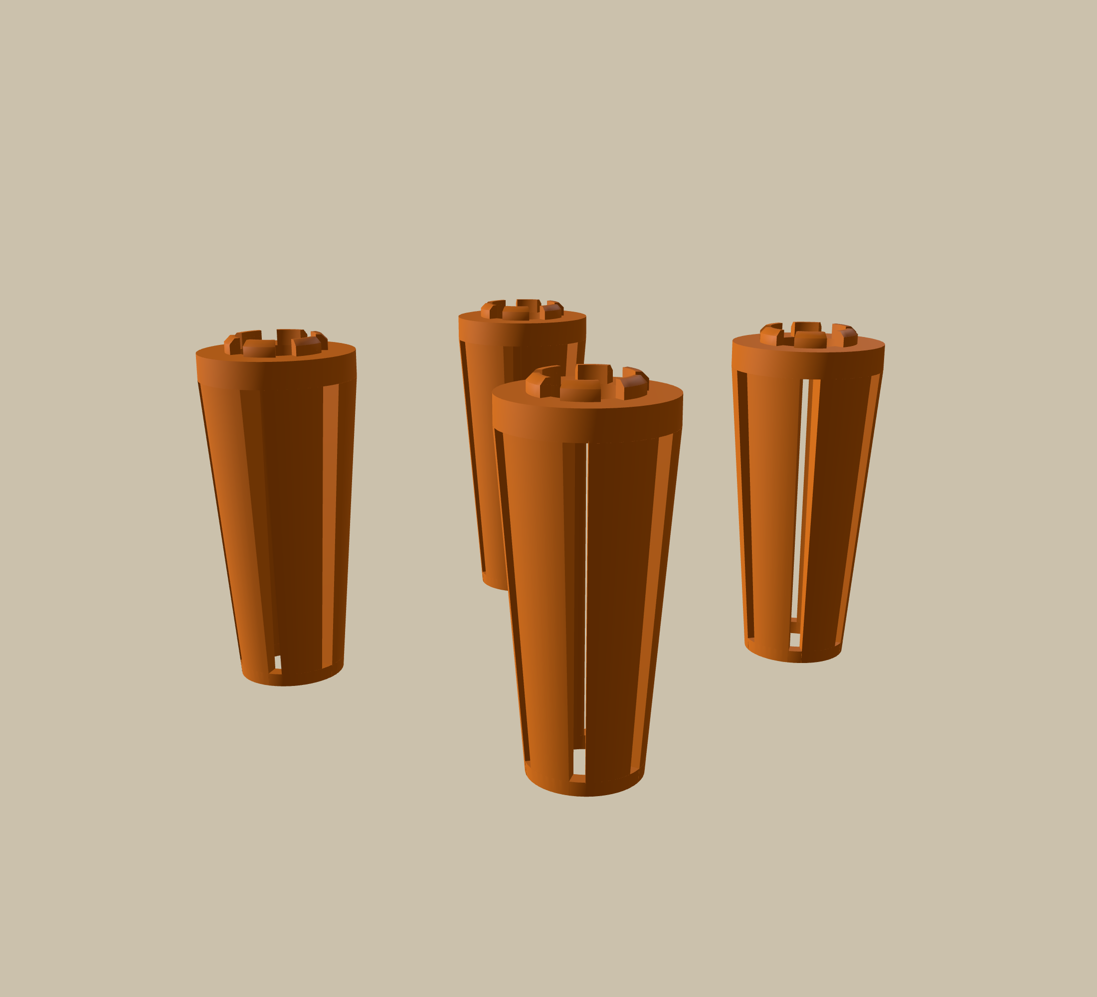 The detachable feet that stand a HardyStem liner above the reservoir