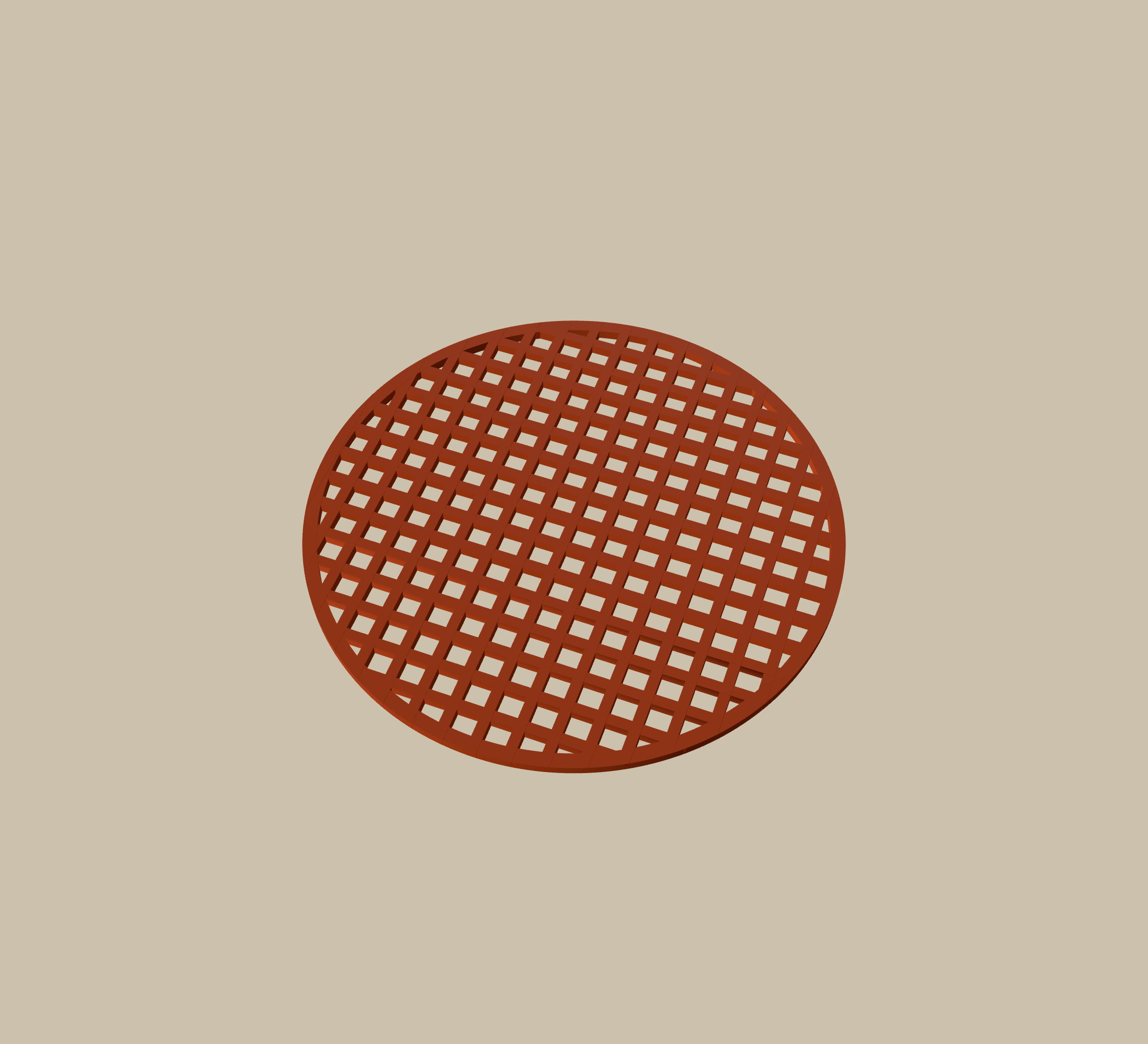 The separate mesh disc from the bottom of a HardyStem liner