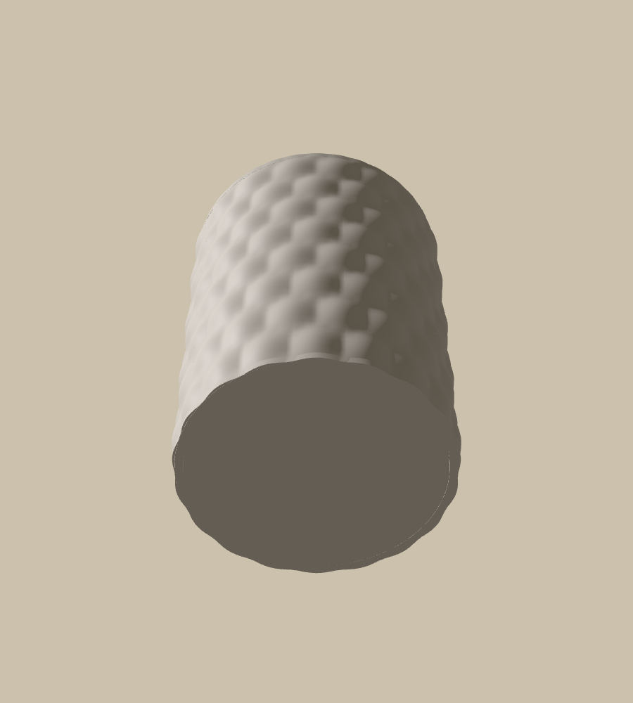 Pebble Bubble in White, from below
