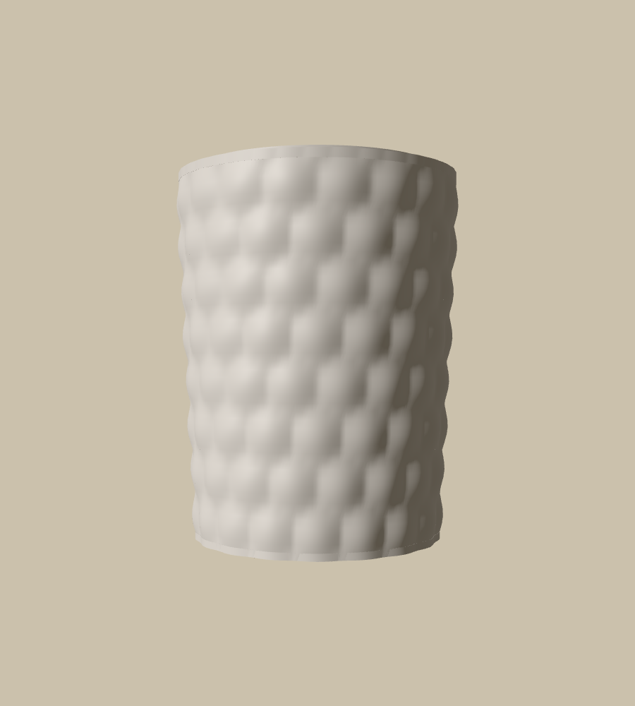 Pebble Bubble in White, straight on