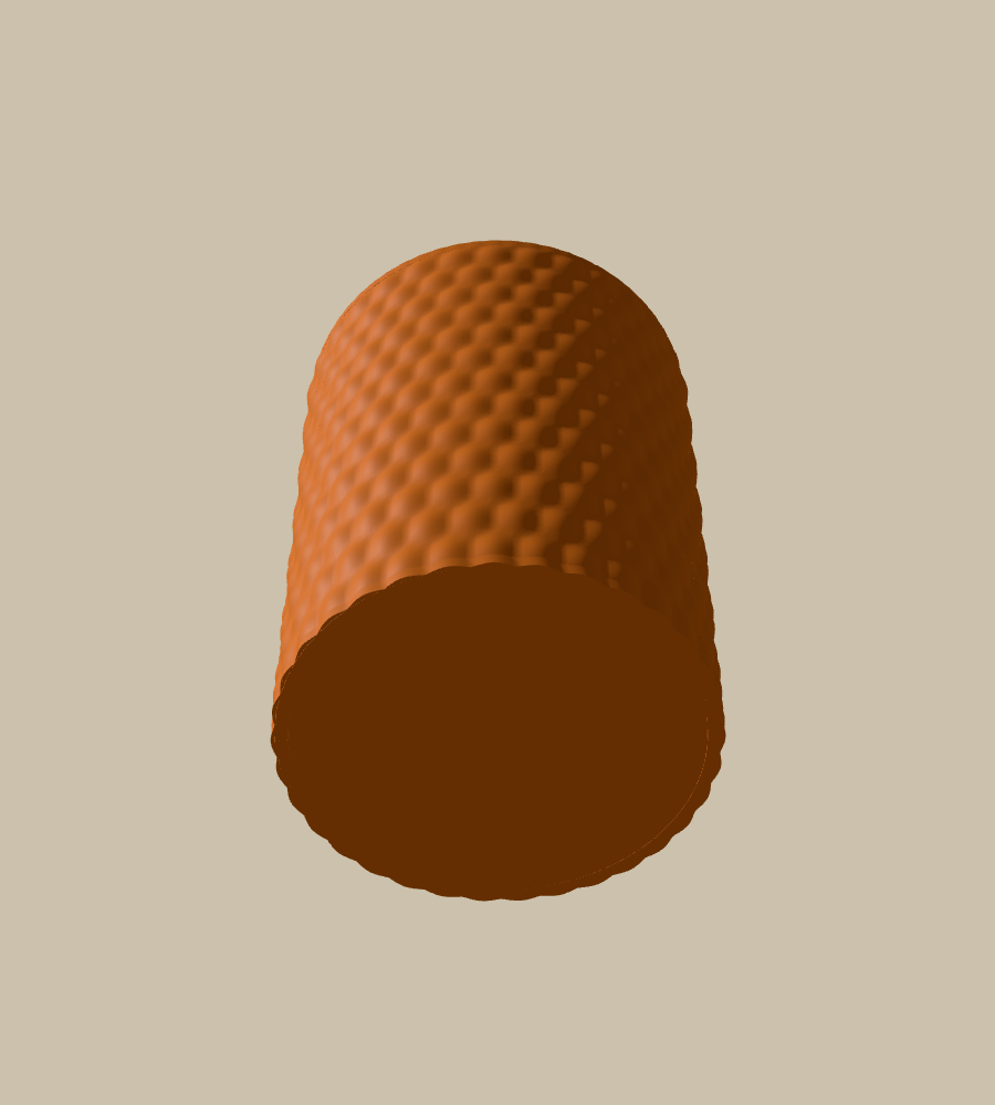 Pebble Fine in Orange, from below