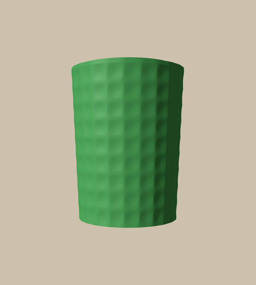 Pebble Press in Green, straight on