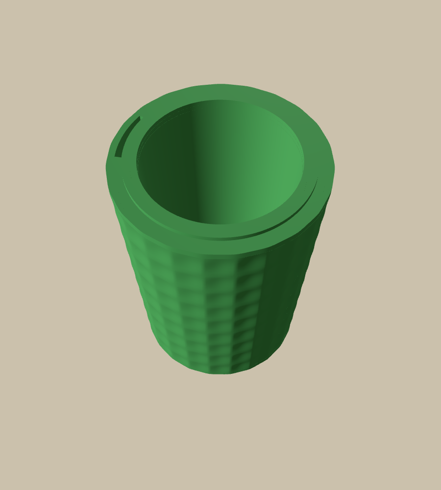 Pebble Press in Green, from above
