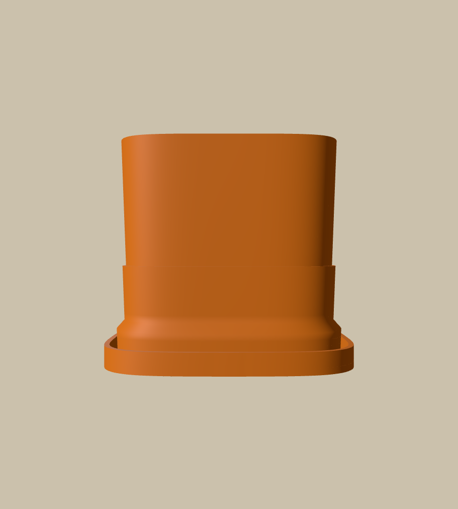 Pier Block in Orange, straight on