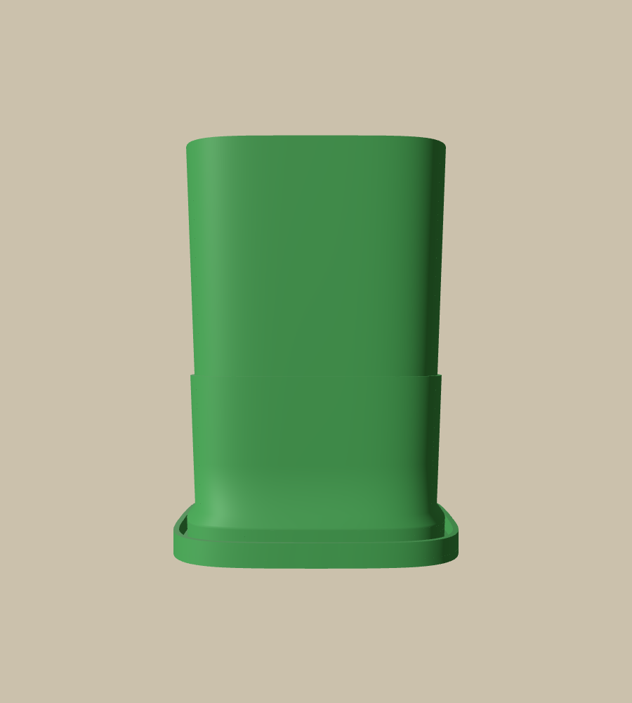 Pier Obelisk in Green, straight on
