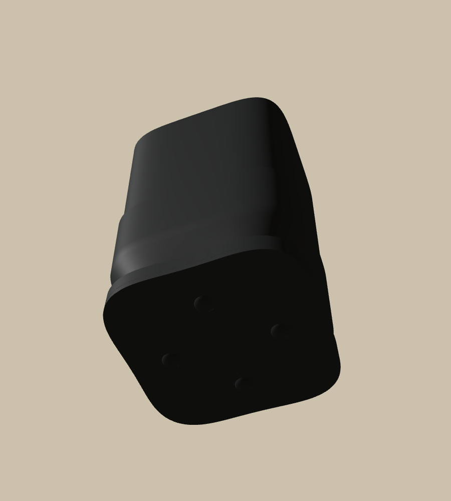 Pier Post in Black, from below