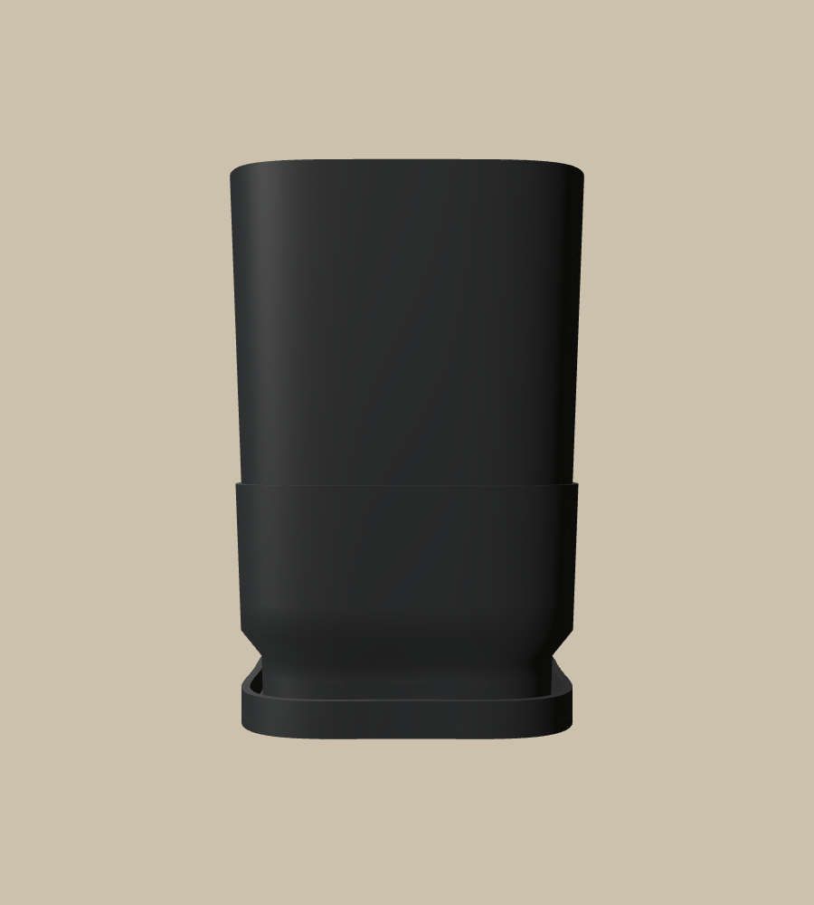 Pier Post in Black, straight on