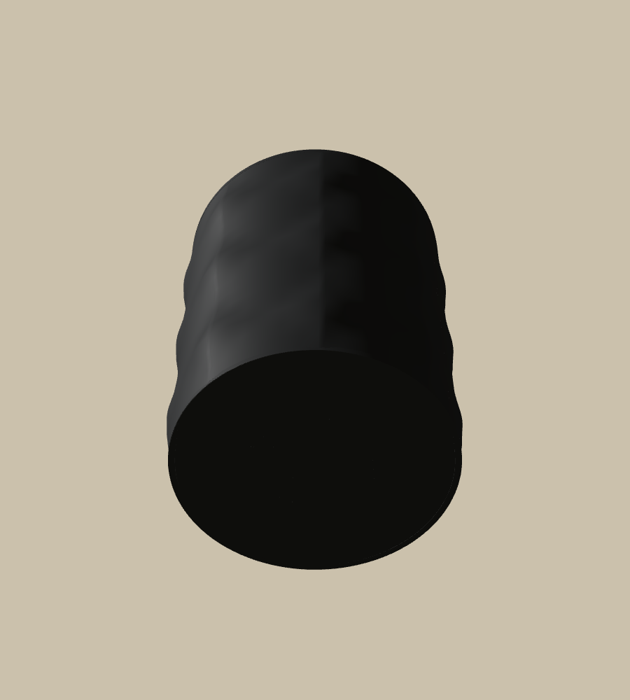 Quilt Bolster in Black, from below