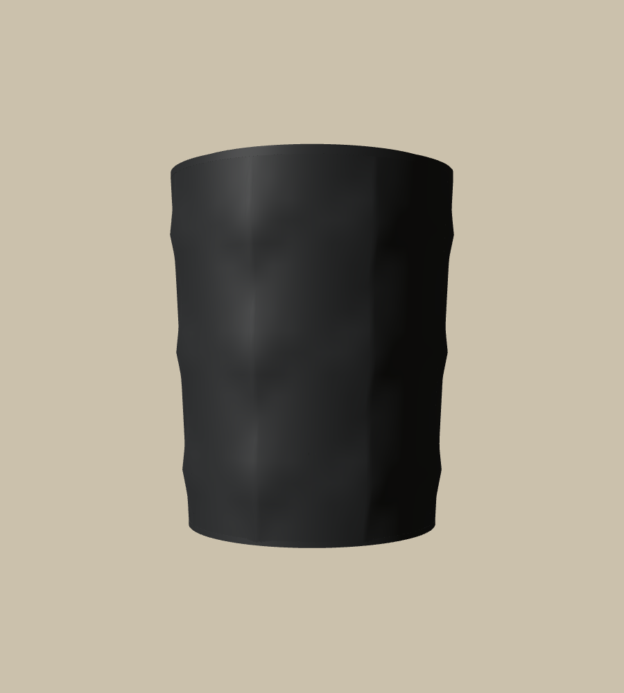 Quilt Bolster in Black, straight on