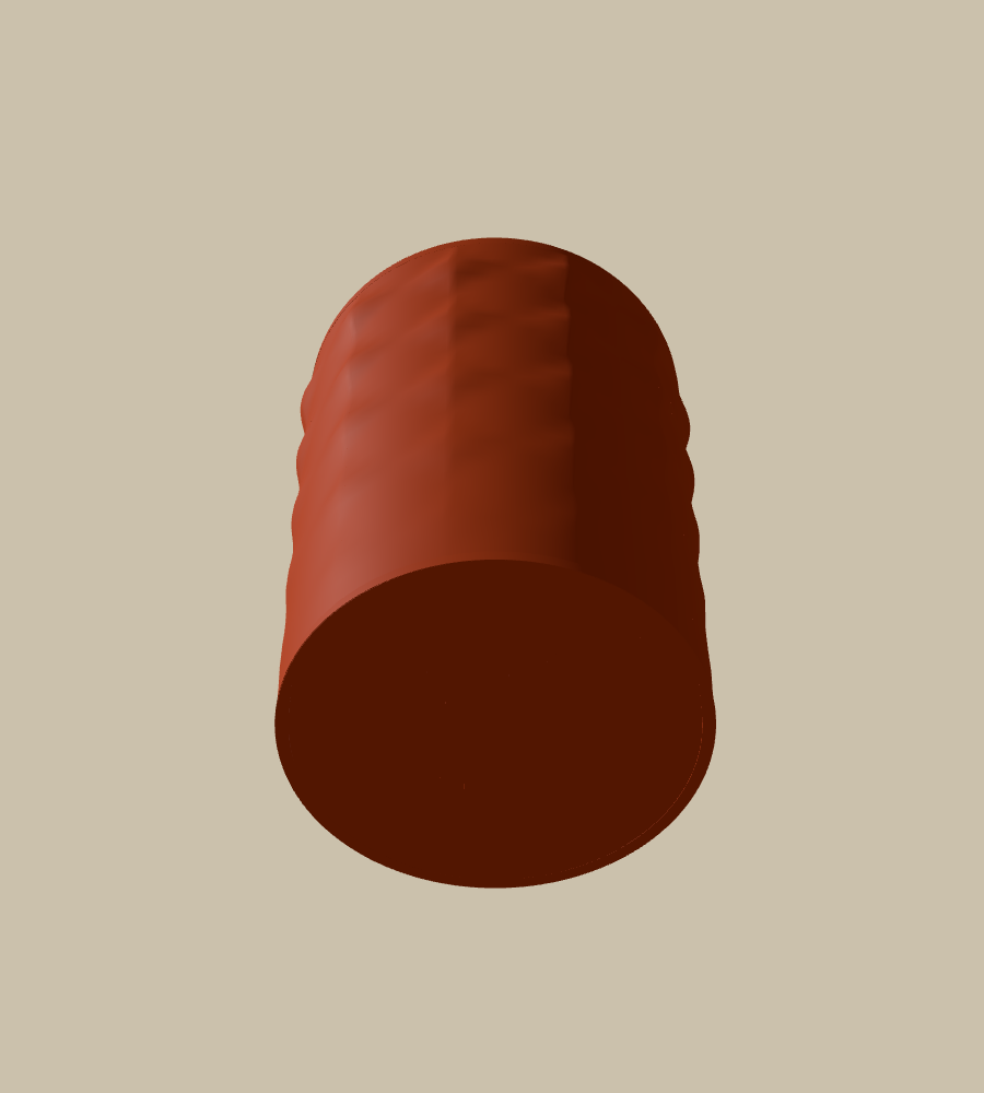 Quilt Hem in Brown, from below