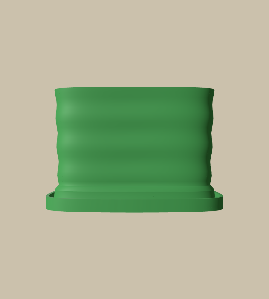 Sill Furrow in Green, straight on