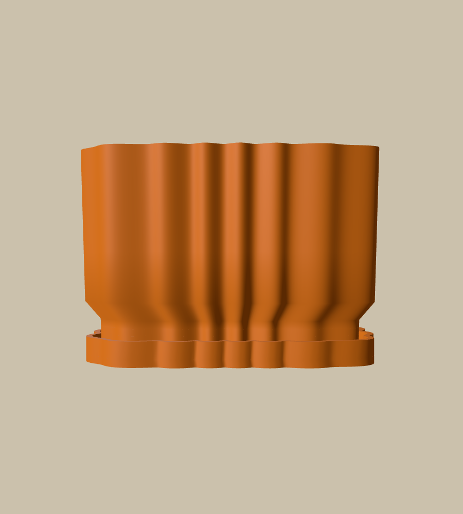Sill Rail in Orange, straight on